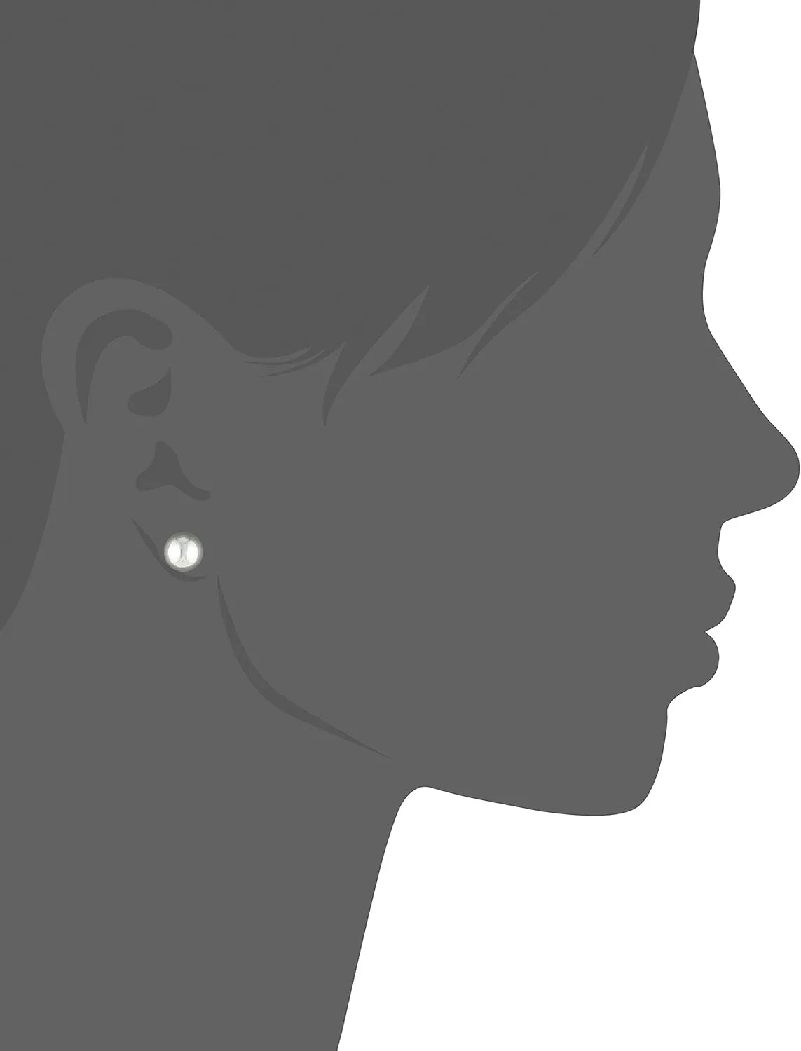 Amazon Essentials Plated Sterling Silver Polished Ball Stud Earrings , (previously Amazon Collection)