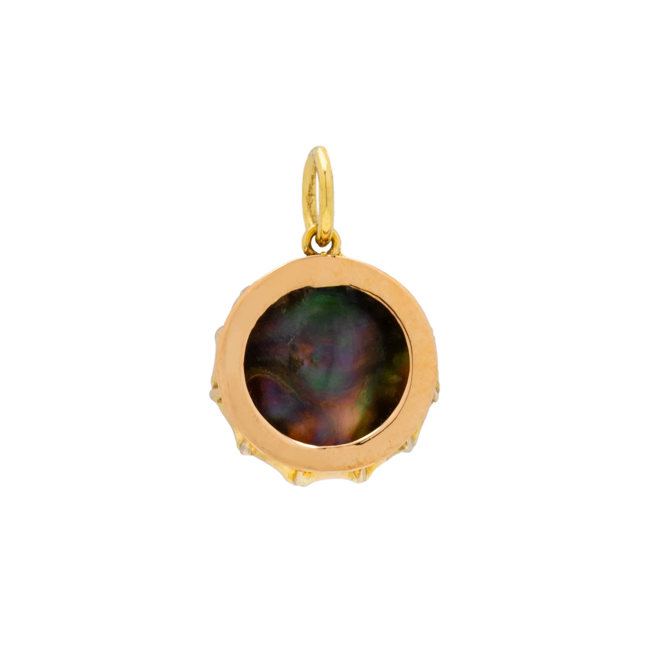 Antique 15ct Gold Mother of Pearl Charm