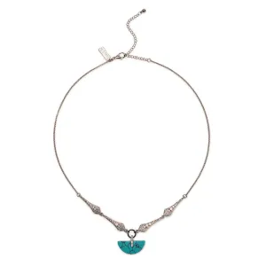 Art Deco Turquoise Natural Stone 1920s Pendant