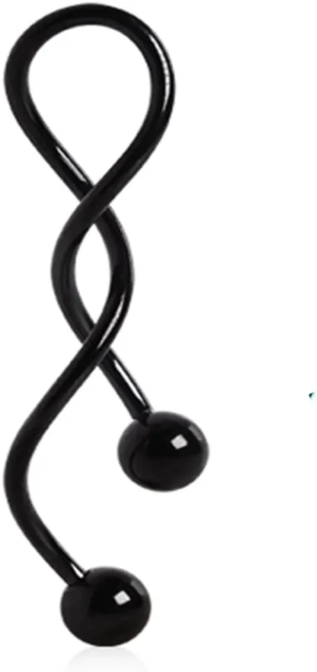 Assorted Spiral Twist Navel Ring 316L Surgical Steel Belly Button Body Piercing Rings 14 Gauge