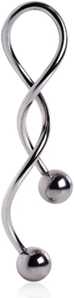 Assorted Spiral Twist Navel Ring 316L Surgical Steel Belly Button Body Piercing Rings 14 Gauge