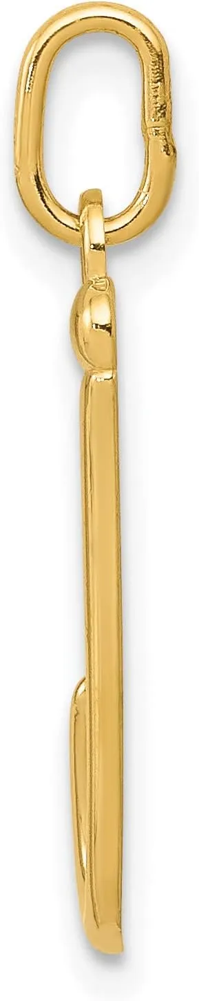 Avariah Solid 14k Yellow Gold Letter A Initial Charm A-Z 0" 14.05" 14.32" 17.75" 19.56" 22.61"