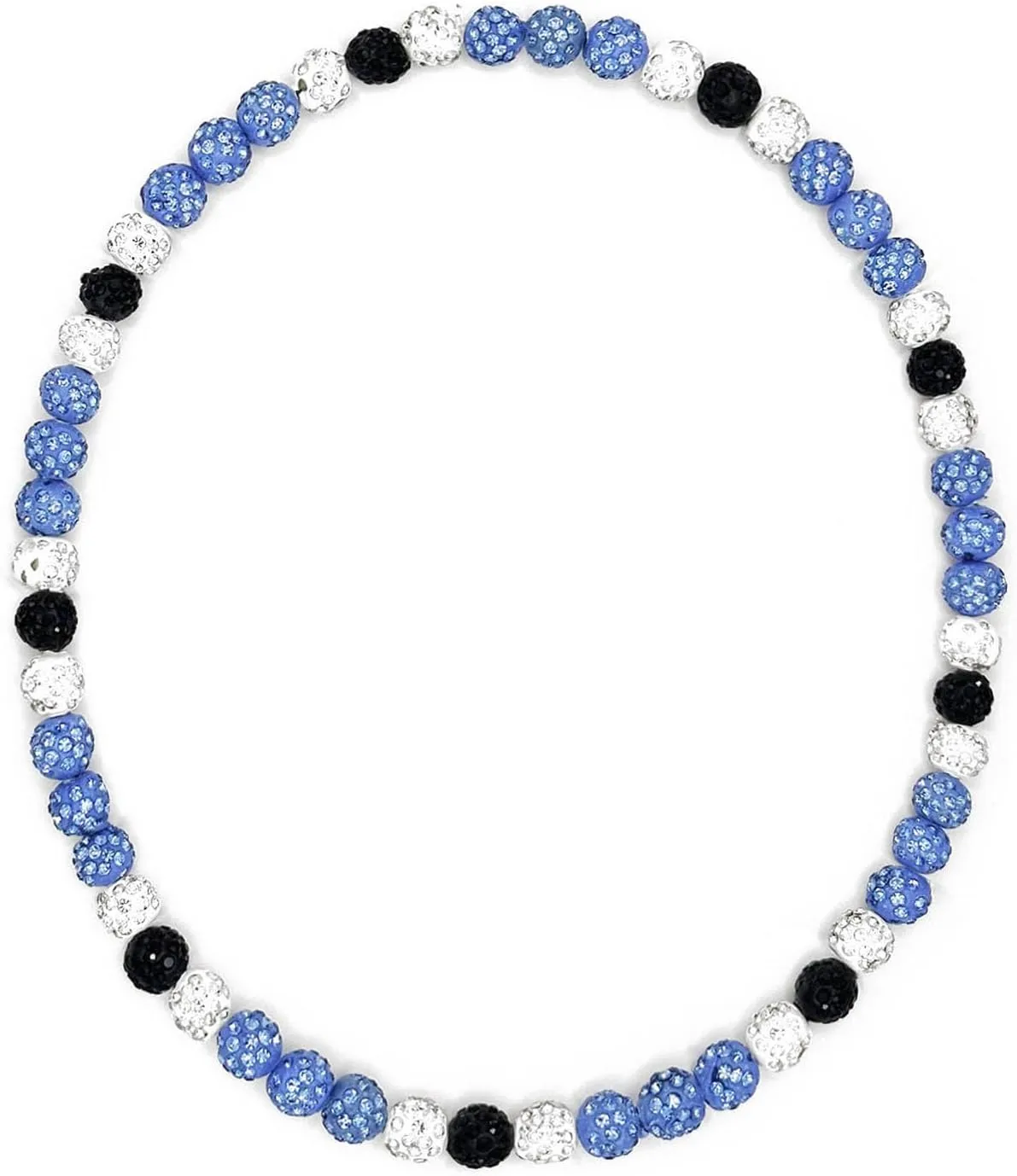 Baseball Bead Necklace for Men, 16/18/20" Ice Necklace Cool Gifts, Rhinestone Bling Inspired Sports Jewelry Gift