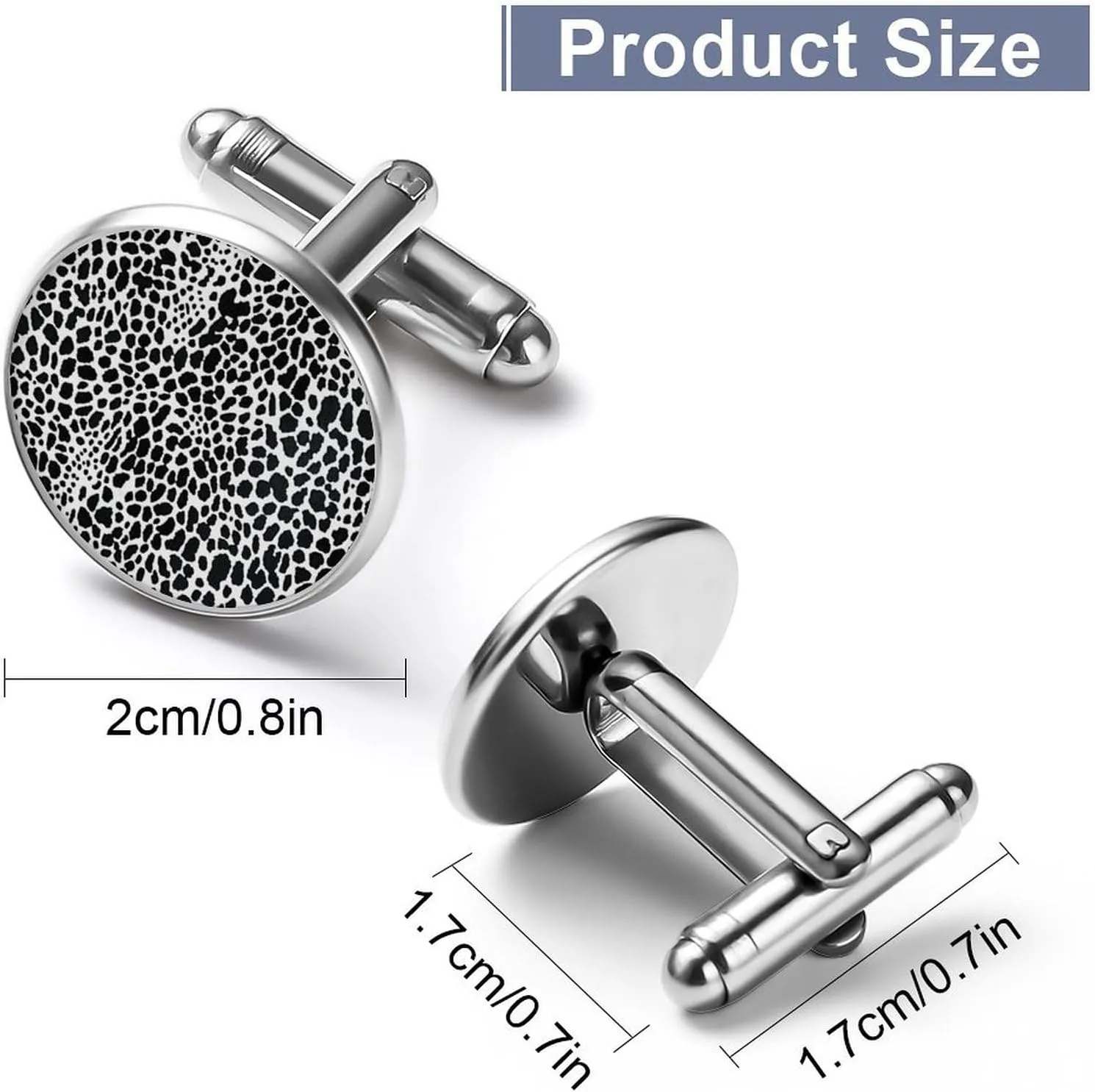 Beige Leopard Print Skyline Shirt Cufflinks for Men Japanese Traditional Chinese Cuff Links Mens Traditional Oriental Cufflinks Chic Cuff Links Executive Groom Father Wedding Gift