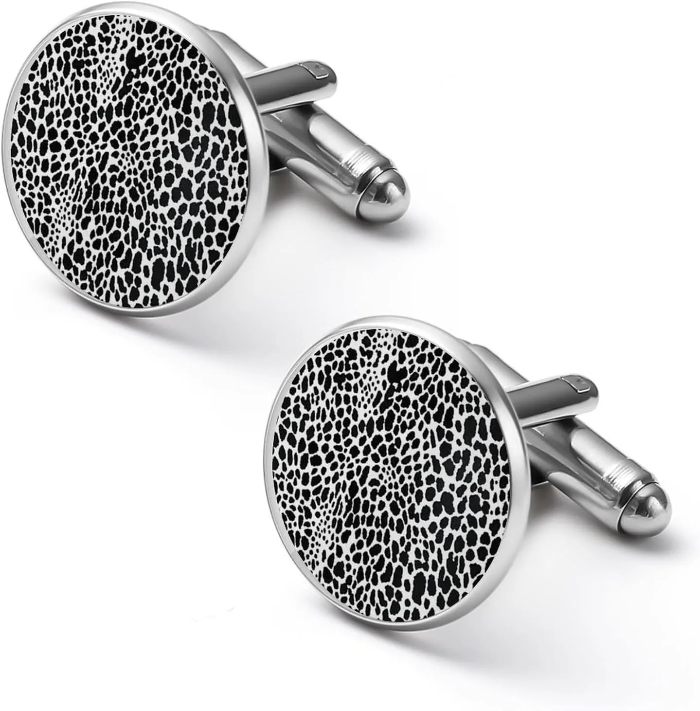 Beige Leopard Print Skyline Shirt Cufflinks for Men Japanese Traditional Chinese Cuff Links Mens Traditional Oriental Cufflinks Chic Cuff Links Executive Groom Father Wedding Gift