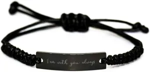 Best Friend for BFF Gifts - Best Friend Rope Bracelet Gifts for Friends - Friendship Bracelets Inspire Mantra Message Engraved