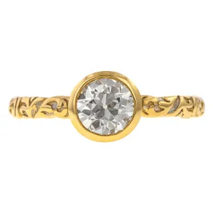 Bezel Engagement Ring, Circular Brilliant 0.74ct - Heirloom by Doyle & Doyle