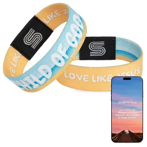 Bible Verse Bracelets Fathers Day Gift For Dad, Daily Scripture Tap Phone Wristbands For Women, Men, Teens, Kids, Christian Religious Gifts For Prayer, Jesus Faith Bracelets (Child of God)