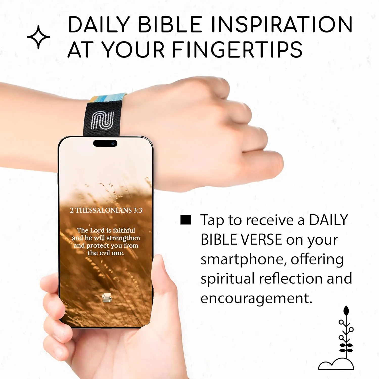 Bible Verse Bracelets Fathers Day Gift For Dad, Daily Scripture Tap Phone Wristbands For Women, Men, Teens, Kids, Christian Religious Gifts For Prayer, Jesus Faith Bracelets (Child of God)