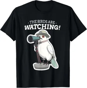 Bird with Telescope Watching T-Shirt