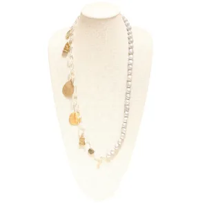 BITTERSWEET DESIGNS - MIXED BLESSINGS SILVER AND PEARL NECKLACE