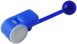 Blue UV Whistle with 14 Gauge Bio Flexible Tongue Barbell Jewelry