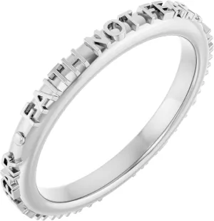 Bonyak Jewelry Sterling Silver Faith Not Fear Ring Luxurious, Size 5