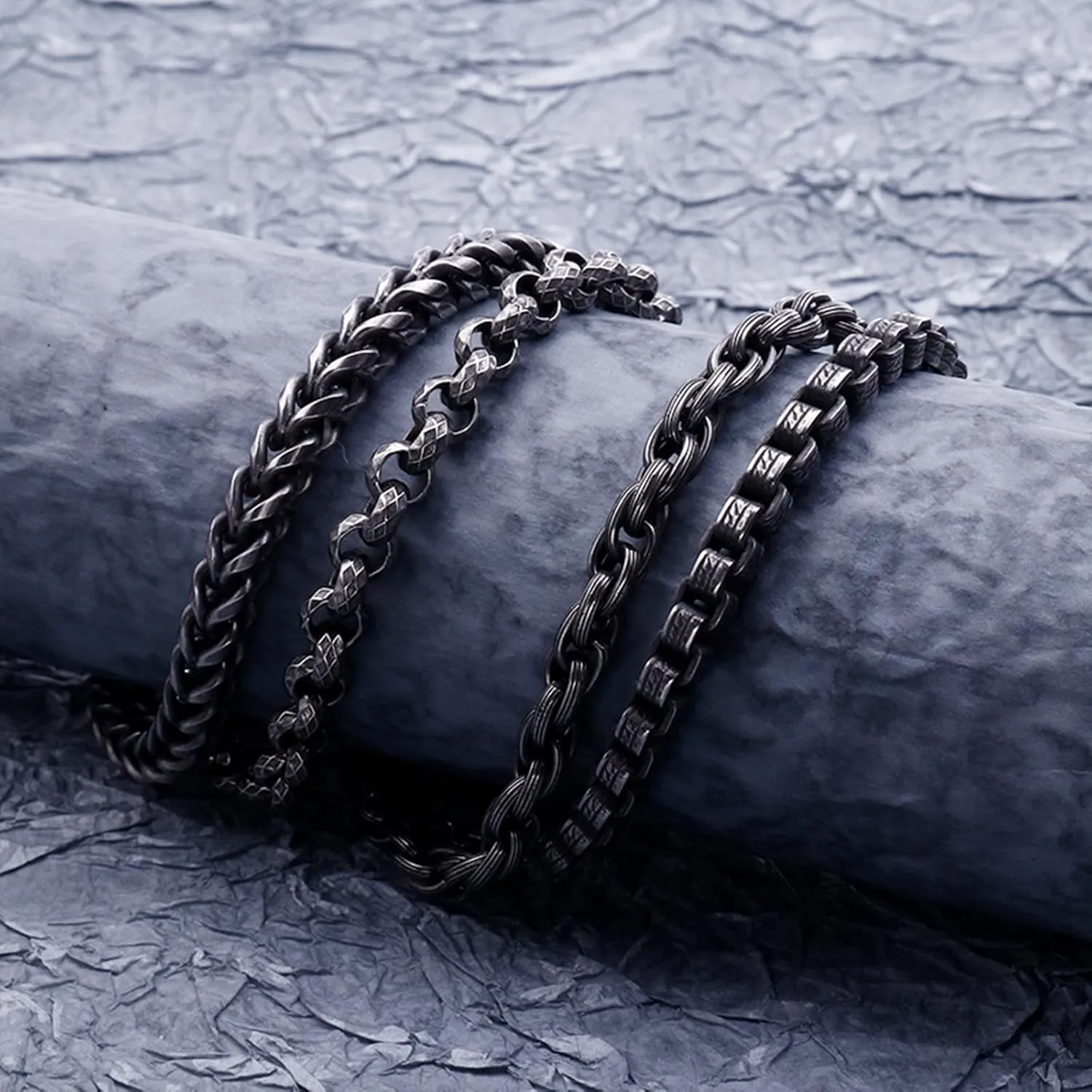 Bracelet, Mens Bracelets Stainless Steel Double Layer Design for Men