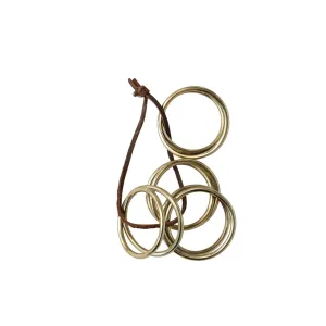 Brass Napkin Rings Set/4