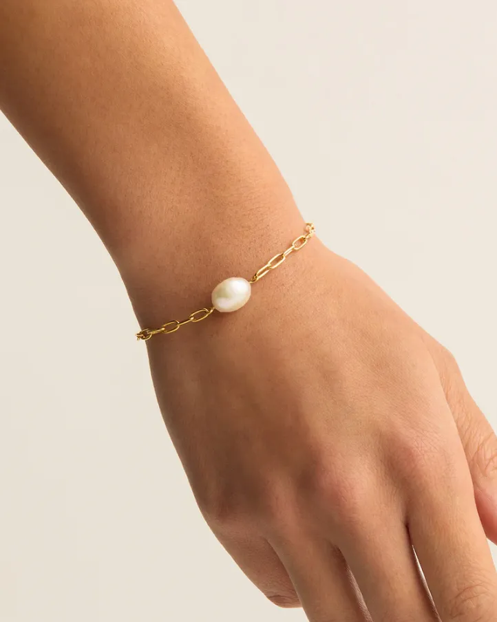 Breathe Pearl Bracelet Gold