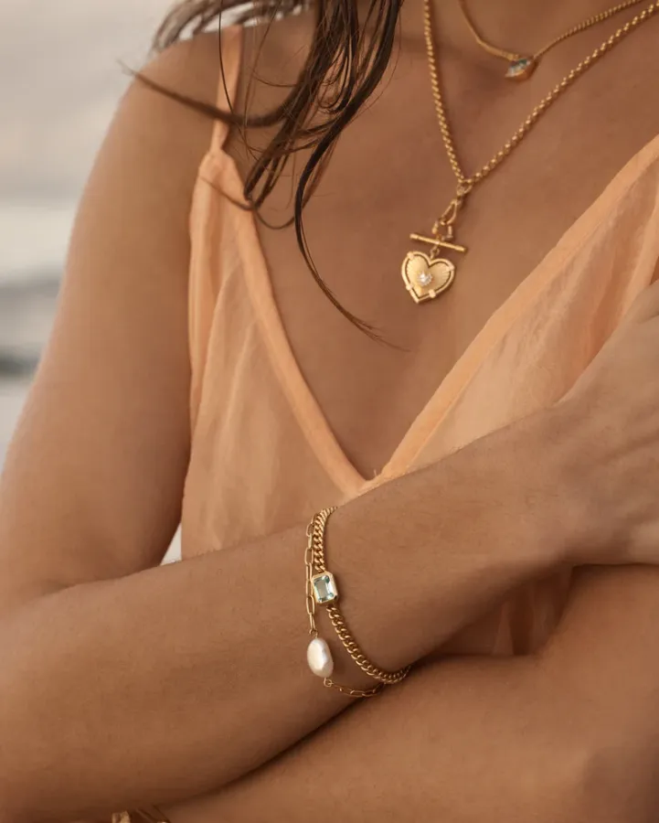 Breathe Pearl Bracelet Gold