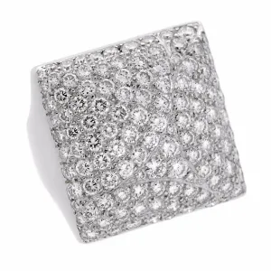 Cartier Pave Diamond White Gold Ring