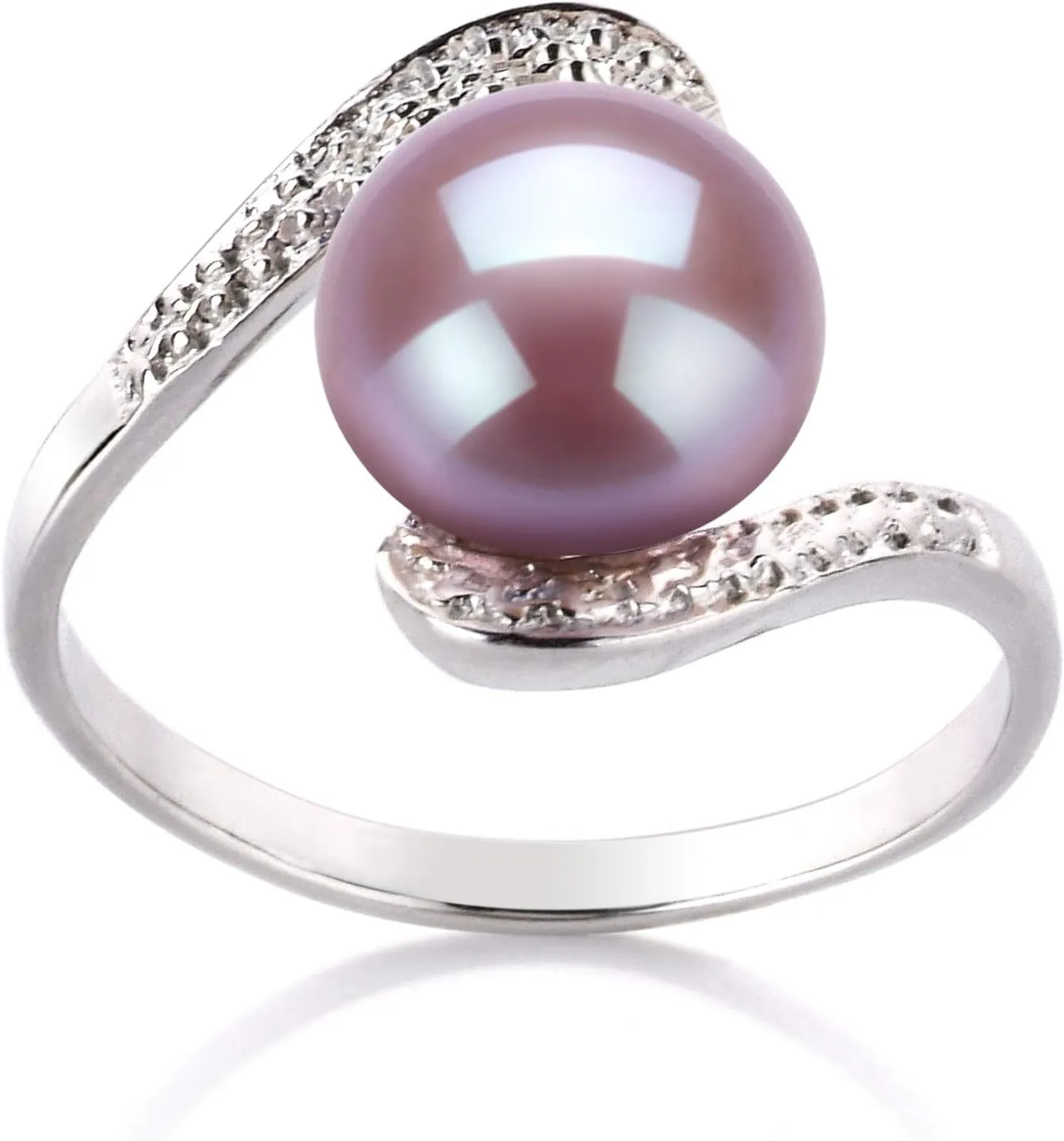 Chantel Lavender 9-10mm AA Quality Freshwater 925 Sterling Silver Cultured Pearl Ring For Women