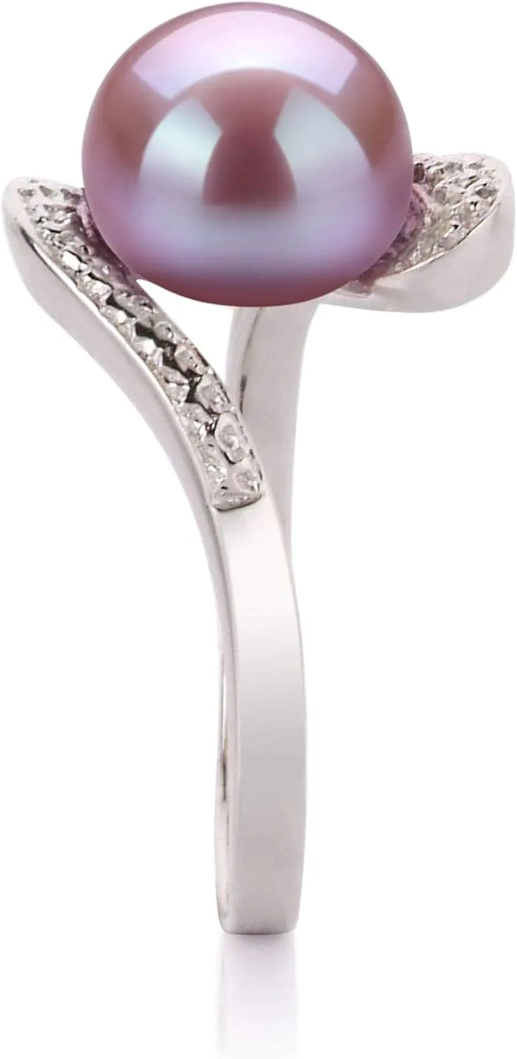 Chantel Lavender 9-10mm AA Quality Freshwater 925 Sterling Silver Cultured Pearl Ring For Women