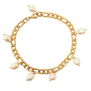 Charlie Pearl Charm Bracelet