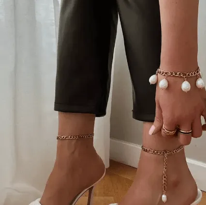 Charlie Pearl Charm Bracelet
