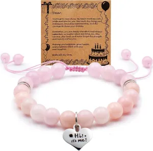 Charm Bracelet for Women, Friendship Bracelet for Girls, Natural Stone, Ideal Gifts for Fans, Daughter, Granddaughter