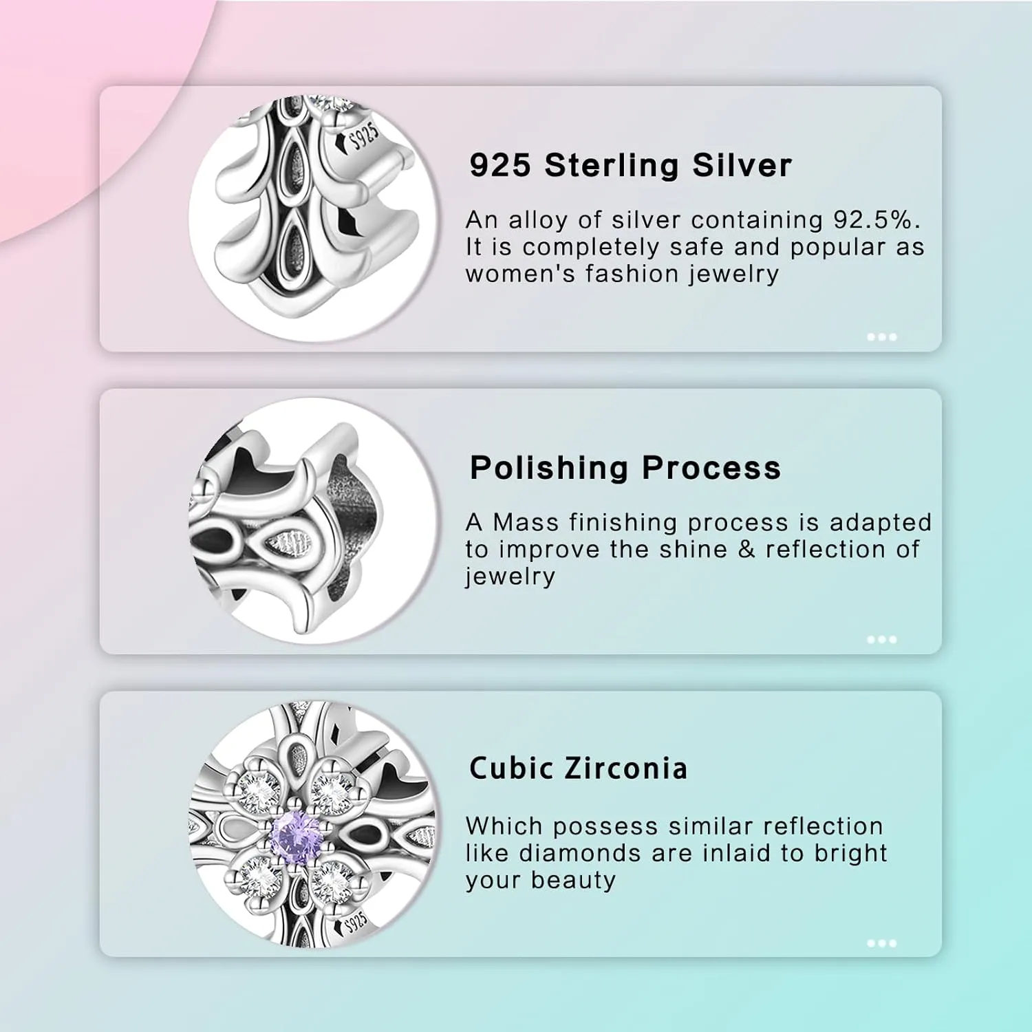 Charms for Bracelets & Necklace 925 Sterling Silver Charms Elephant Happy Birthday Charm Fit for Valentine's Day Mother's Day Jewelry Gift for Women