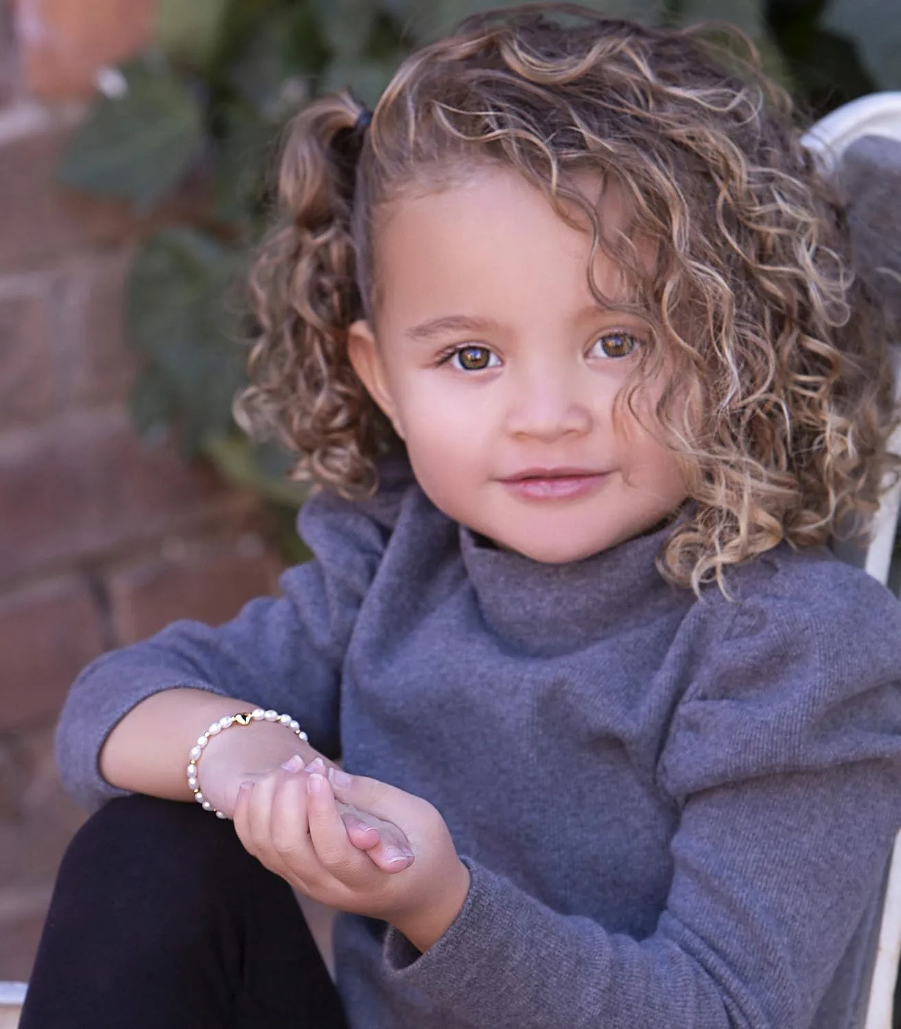 Cherished Moments Baby Girls or Children's Sterling Silver or Gold Plated Dainty Cultured Pearl Bracelet with Heart