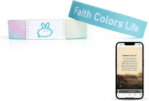 Christian Daily Bible Verse Bracelets: Scan Wearable Scripture Christian Bracelet for Men Women - Faith Prayer Gospel Wristbands Daily Bible Verse Bracelet God Jesus Wrist Band Religious Gifts for Men