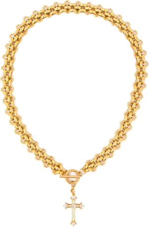 Chunky Gold Necklace for Women - Cross Necklace, Heart Necklace, Evil Eye Necklace, Gold Starfish Necklace 18K Gold Plated Necklaces Jewelry Gifts for Women