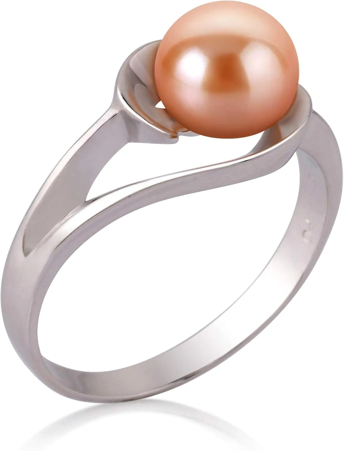 Clare Pink 6-7mm AAA Quality Freshwater 925 Sterling Silver Cultured Pearl Ring For Women