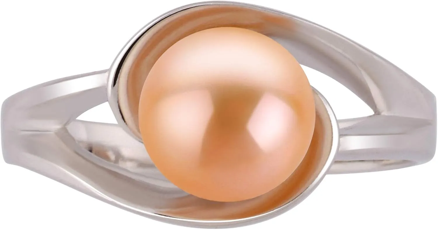 Clare Pink 6-7mm AAA Quality Freshwater 925 Sterling Silver Cultured Pearl Ring For Women