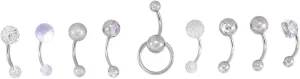 CLISPEED Navel Nail Bellybutton Cute Belly Button Hoop Belly Button Metal Navel Rings Belly Decoration Belly