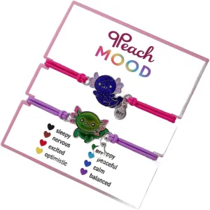 COLORFUL BLING Dinosaur Frog Turtle Dragon Color Changing Mood Bracelet Set for Women Emotion Feeling Temperature Sensing Wrap Bracelet with Card Friendship Jewelry