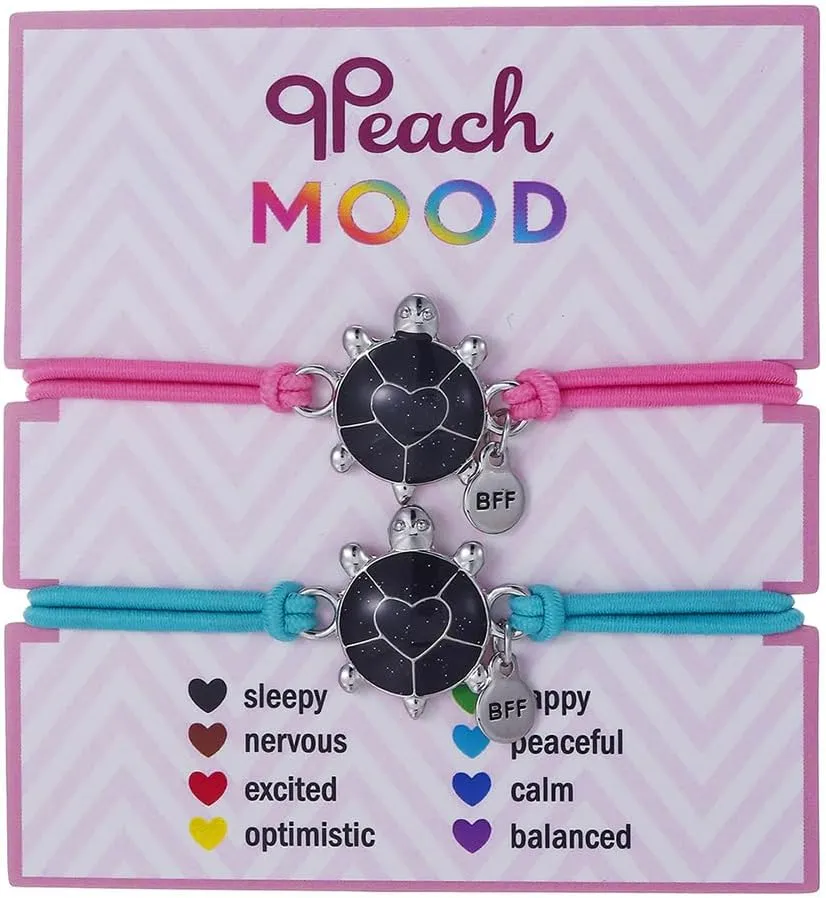 COLORFUL BLING Dinosaur Frog Turtle Dragon Color Changing Mood Bracelet Set for Women Emotion Feeling Temperature Sensing Wrap Bracelet with Card Friendship Jewelry