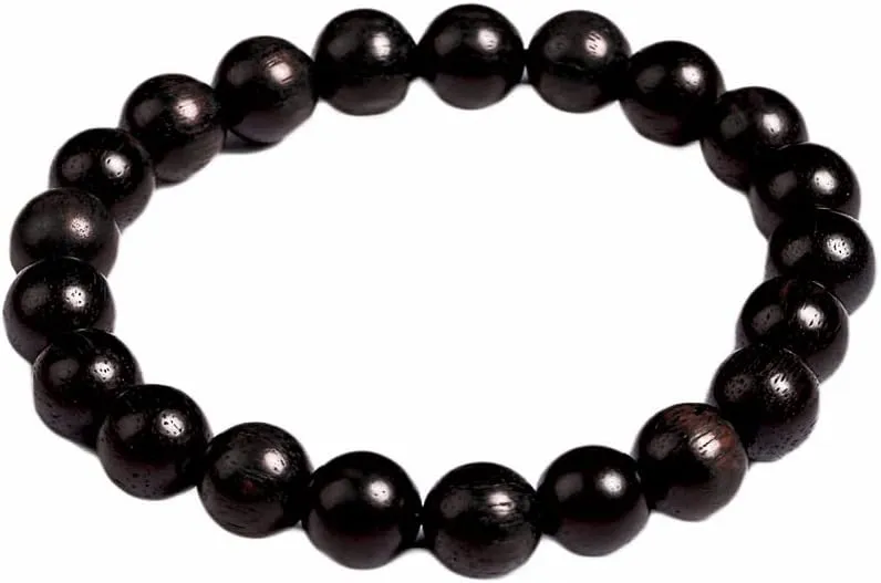 COLORFUL BLING Handmade Wooden Prayer Beaded Bracelet for Men Women Tibetan Buddhist Meditation Mala Beaded Stretch Bracelet Bangle Wood Jewelry