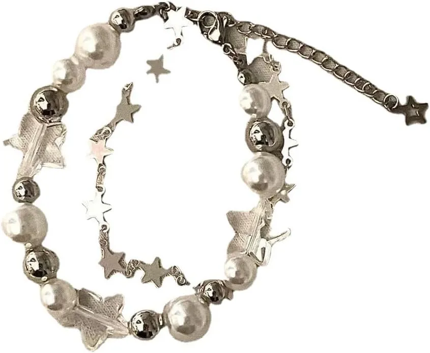 COLORFUL BLING Y2k Bracelets Grunge Star Accessories Y2k Aesthetic Bracelet for Women Punk Jewelry Gift