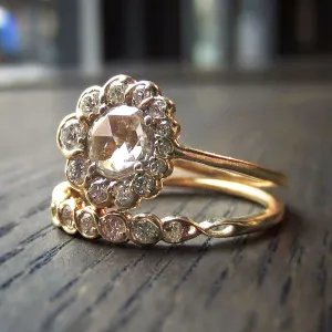 Crescent Ring, Rose cut Diamond 0.43ct- Heirloom by Doyle & Doyle