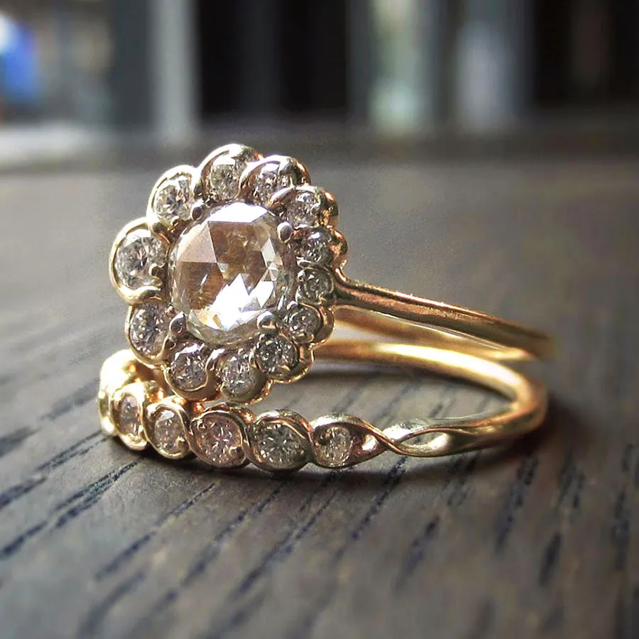 Crescent Ring, Rose cut Diamond 0.43ct- Heirloom by Doyle & Doyle