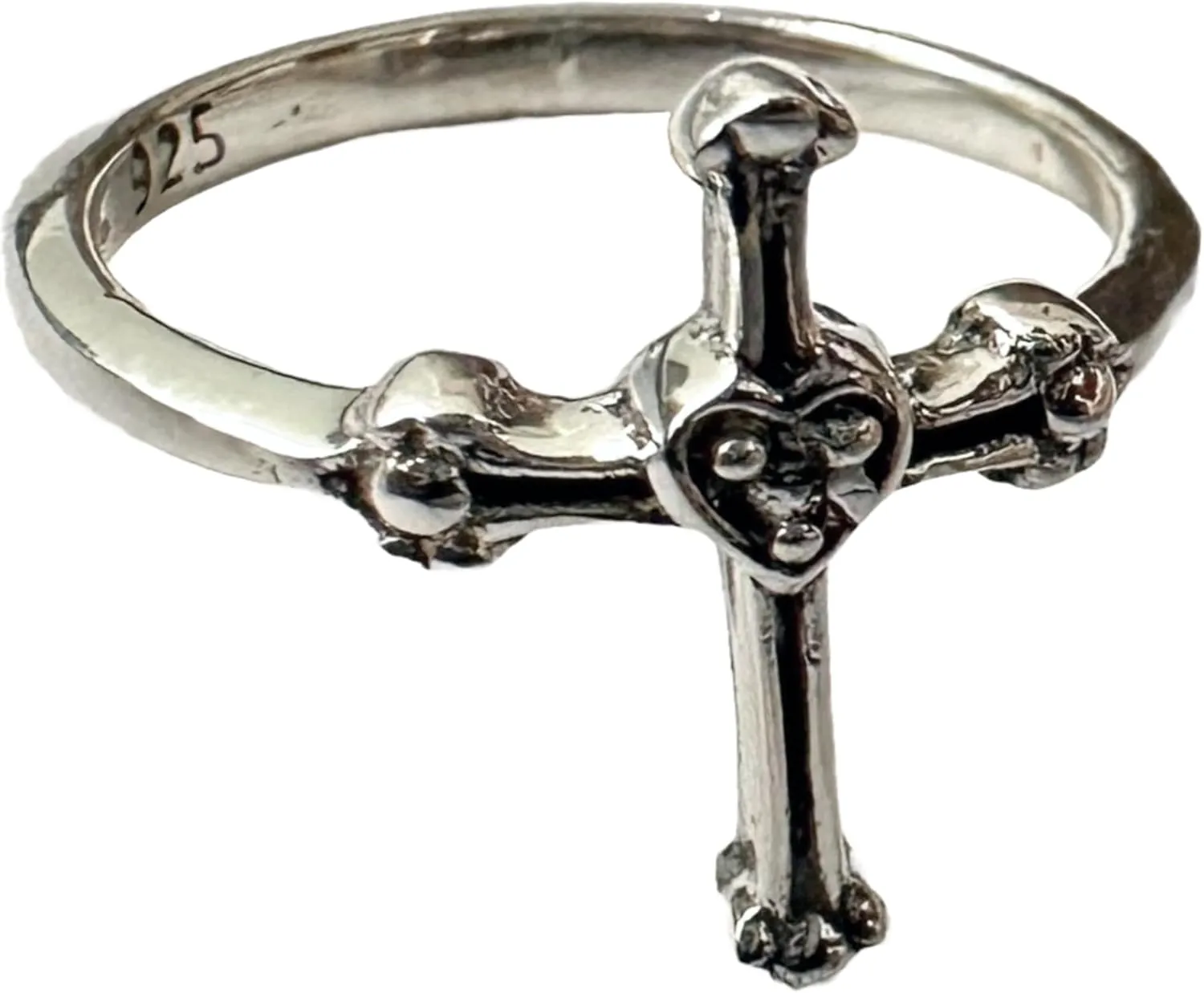 Cross Band Ring Cross Ring 925 Sterling Silver, Faith Cross Ring For Women, Religious Dainty Cross