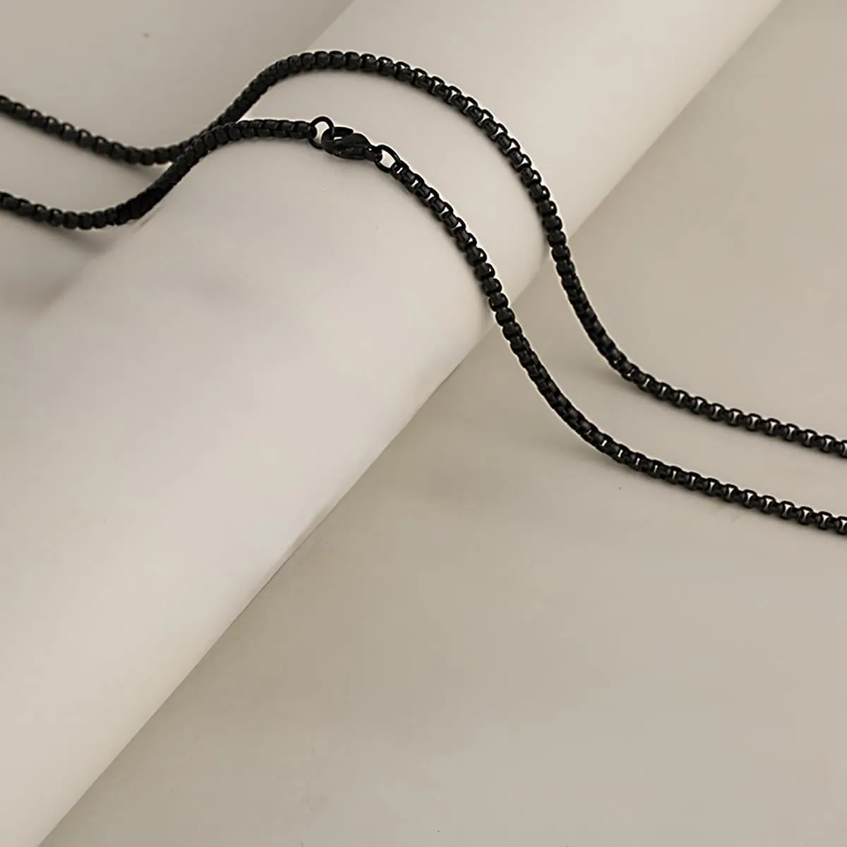 Cross Necklace for Man, Stainless Steel Black/Silver Cross Pendant Necklace, Christian Jewelry Chain
