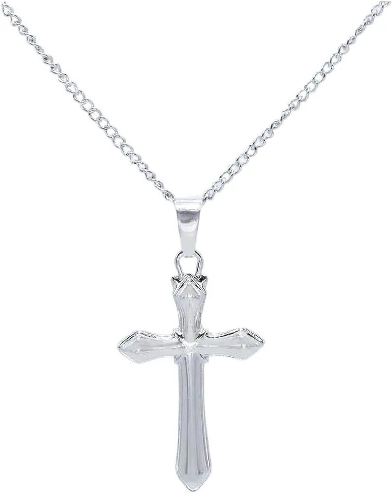 Crystal Jesus Cross Pendant Necklace Jewelry For Men/Women Fashion Female Pendants Gold Black Color, As Pic