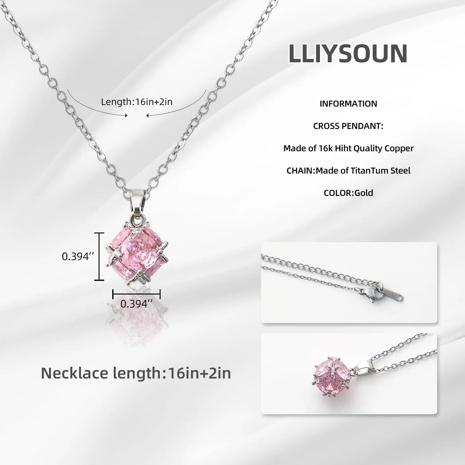 Crystal Pendant Necklace for Women Crystal Solitaire Necklaces for Women Minimalist Trendy Jewelry Dainty Choker Necklace