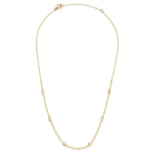 Crystal Station Chain Necklace