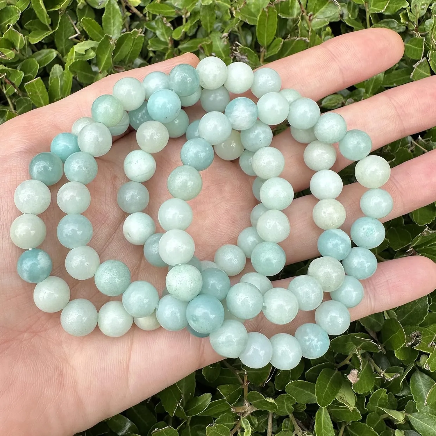 Crystal Stretch Stone Bracelet Real Crystal Gemstone 8mm Bracelet For Women Men Beaded Healing Natural Semi Precious Stone Bracelets for yoga Meditation Protection Bracelets Chakra