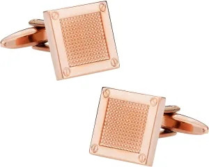 Cuff-Daddy Contemporary Rose Gold Square Cufflinks with Presentation Box