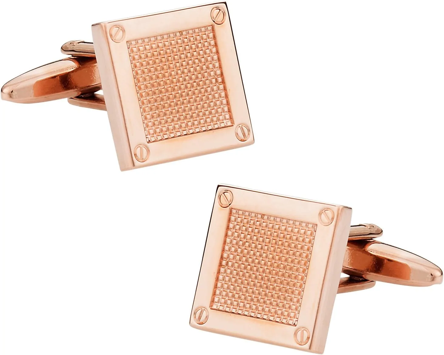 Cuff-Daddy Contemporary Rose Gold Square Cufflinks with Presentation Box