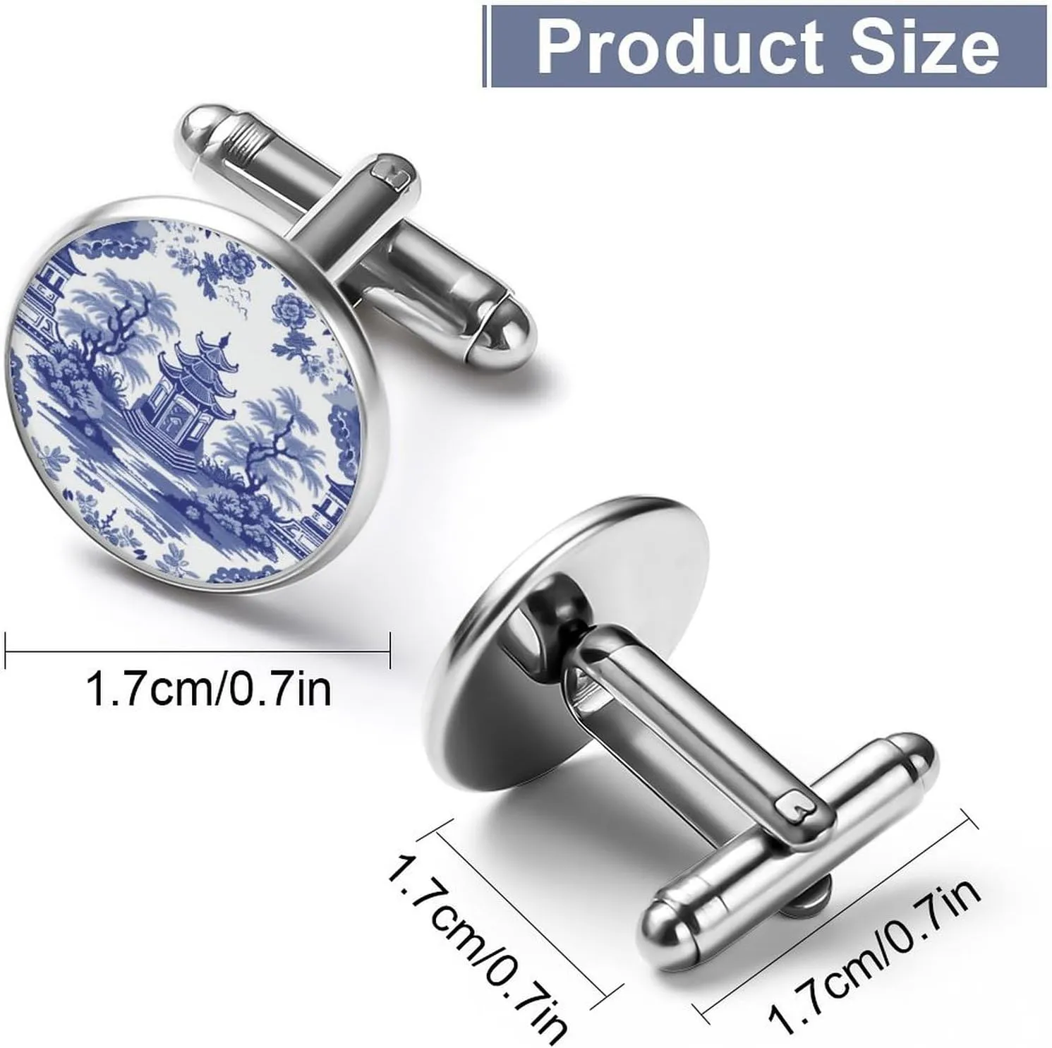 Cufflinks for Men Pink Cabbage Roses Romantic Aqua Mens Cufflinks Japanese Shirt Cuff Links Mens Maximalist Asian Chinese Tuxedo Shirt Studs Fits Business Wedding Party