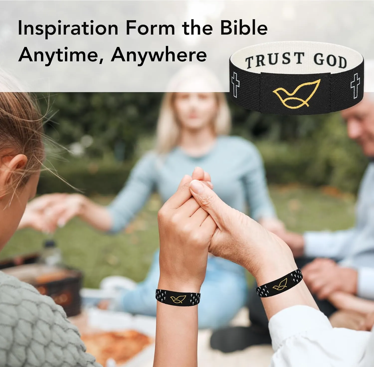 Daily Bible Verse Bracelet  Chritian Gift for Women & Men | Scan to Read 1000  Scriptures | Inspirational Bible Verse Bracelets
